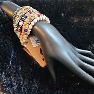 NWT DREAM IN  COLOR Elegant Multi-Color Beaded Bracelet Set